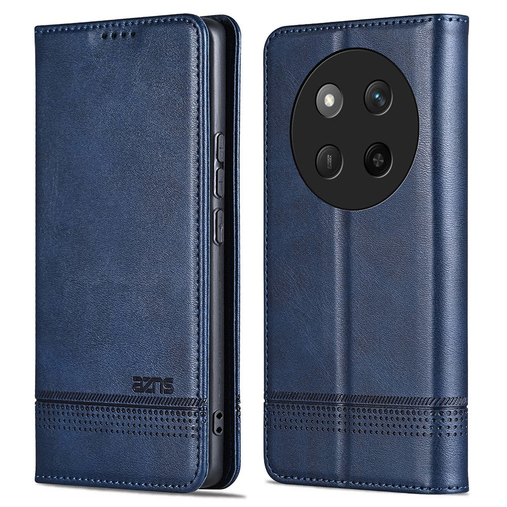 AZNS For Honor Magic7 Lite 5G / X9c 5G / X60 Pro 5G Case Cowhide Texture PU Leather Wallet Phone Cover