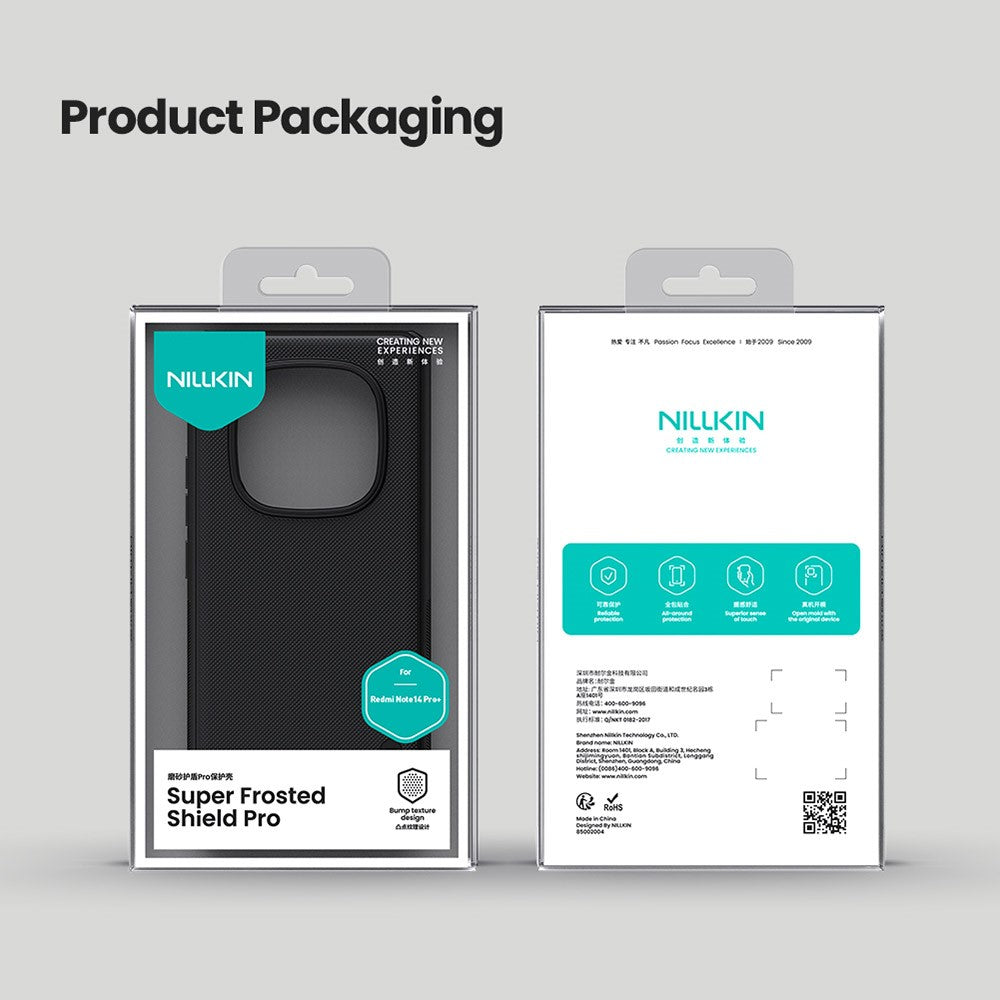 NILLKIN Frosted Shield Pro For Xiaomi Redmi Note 14 Pro+ 5G Case Matte PC+TPU Phone Cover