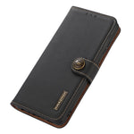 KHAZNEH For Xiaomi Redmi Note 14 Pro 4G Case Genuine Cow Leather RFID Blocking Wallet Phone Cover