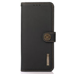 KHAZNEH For Xiaomi Redmi Note 14 Pro 4G Case Genuine Cow Leather RFID Blocking Wallet Phone Cover