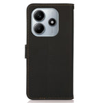 KHAZNEH For Xiaomi Redmi Note 14 4G (163.25mm) Case Genuine Cow Leather RFID Blocking Wallet Phone Cover