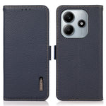 KHAZNEH For Xiaomi Redmi Note 14 4G (163.25mm) Phone Case Genuine Cow Leather Cover RFID Blocking