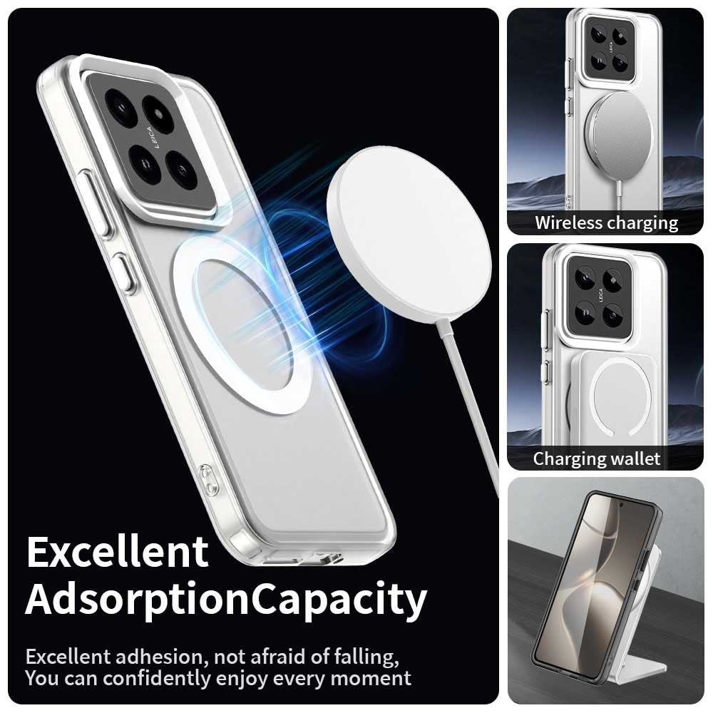For Xiaomi 14 Magnetic Case PC+TPU+PET Anti-Drop Phone Cover