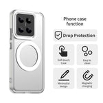 For Xiaomi 14 Magnetic Case PC+TPU+PET Anti-Drop Phone Cover