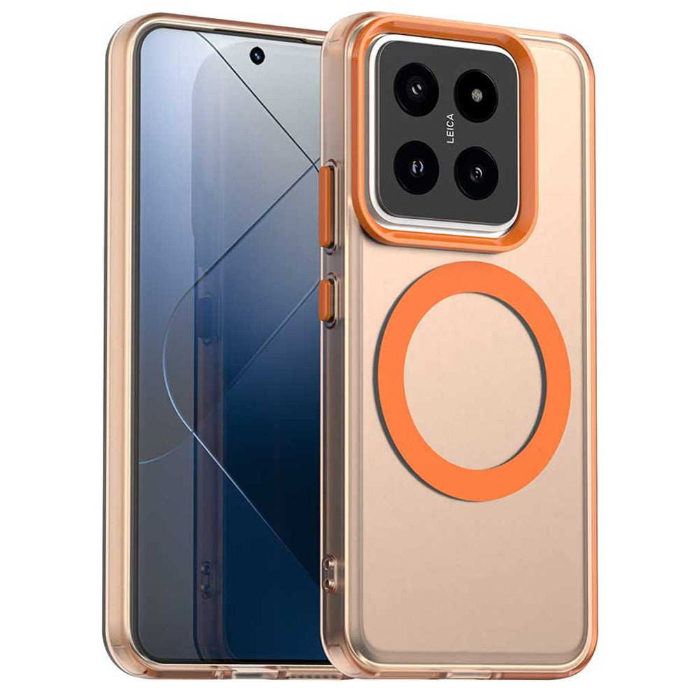 For Xiaomi 14 Magnetic Case PC+TPU+PET Anti-Drop Phone Cover