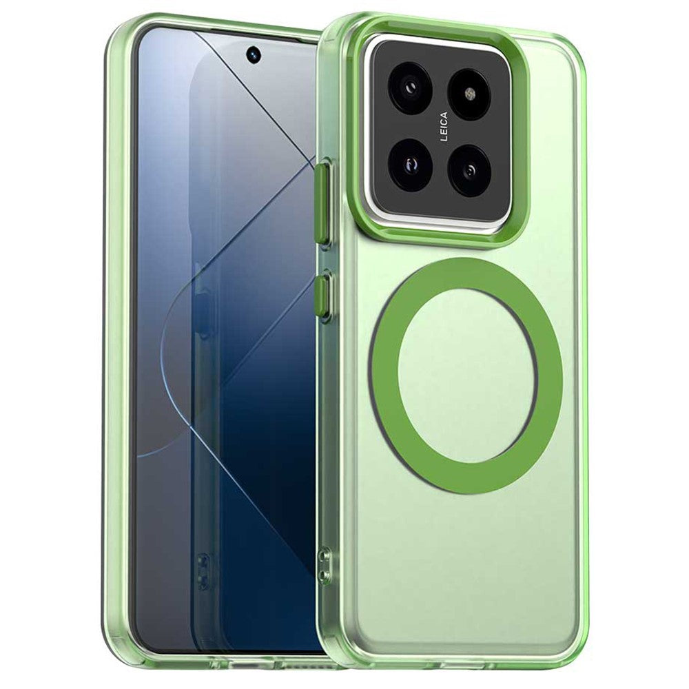 For Xiaomi 14 Magnetic Case PC+TPU+PET Anti-Drop Phone Cover