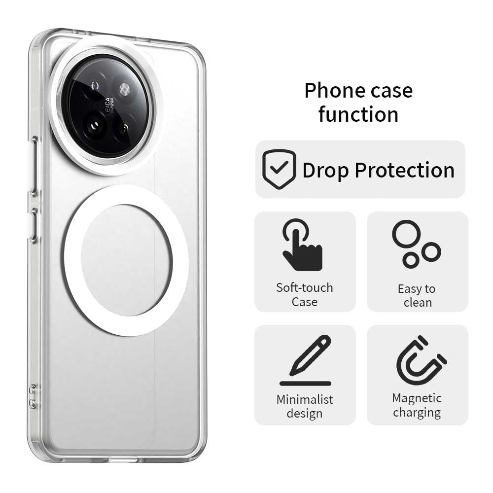 Magnetisk cover af PC+TPU+PET til Xiaomi 14 Civi 5G / Civi 4 Pro 5G med stødbeskyttelse