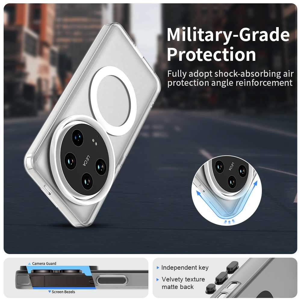 For Xiaomi 14 Ultra Magnetic Case PC+TPU+PET Anti-Drop Phone Cover