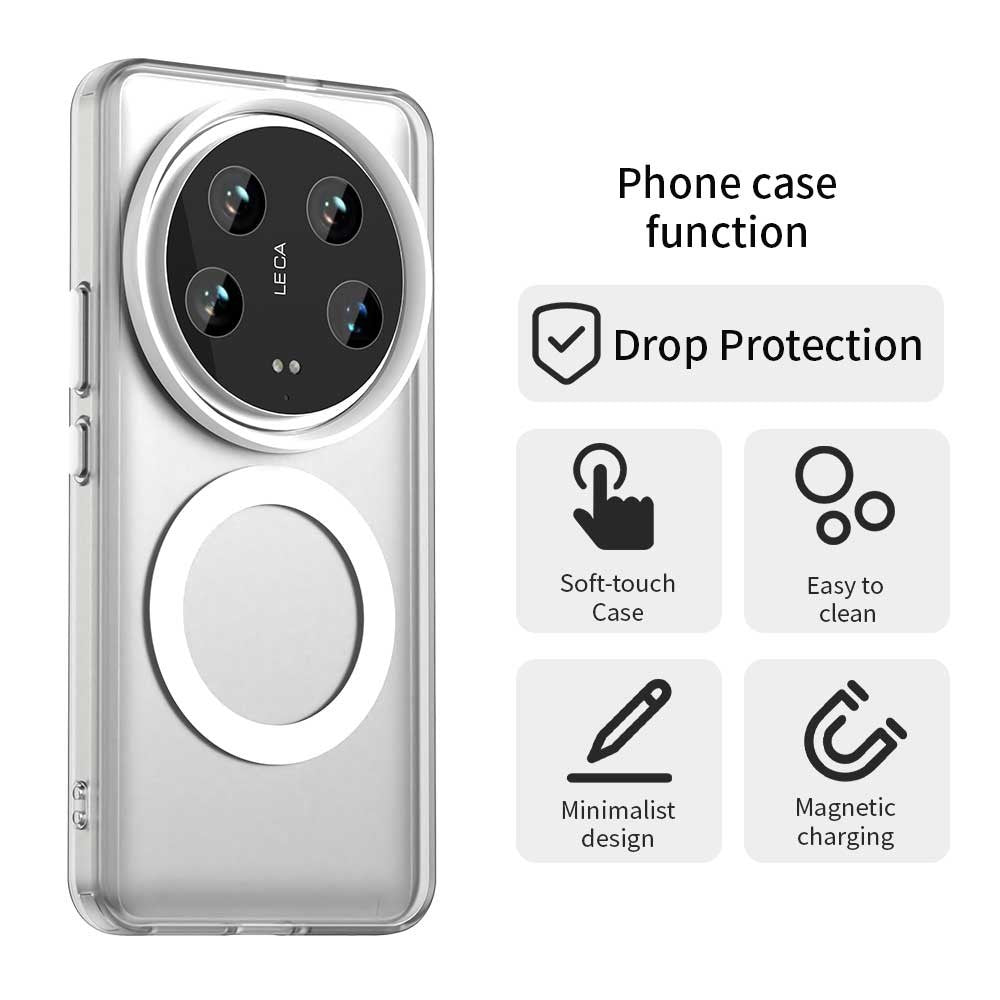 For Xiaomi 14 Ultra Magnetic Case PC+TPU+PET Anti-Drop Phone Cover