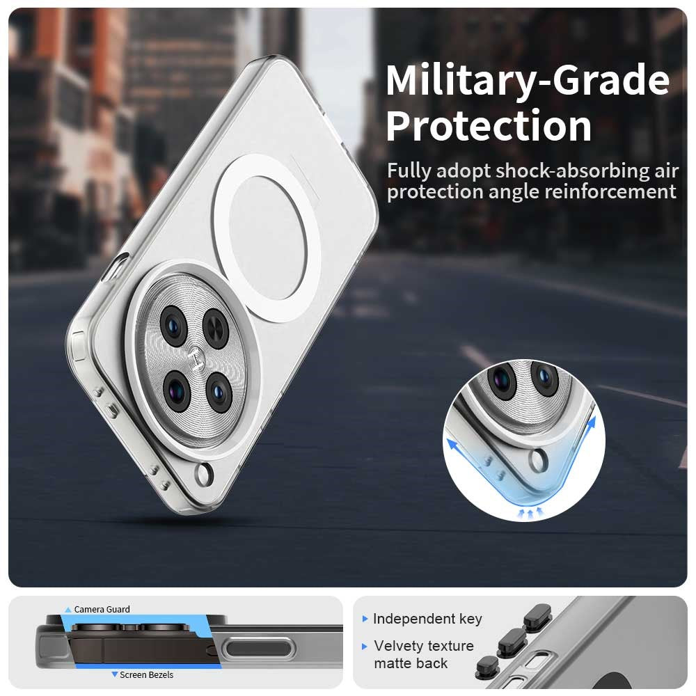 For Oppo Find X8 5G Magnetic Case PC+TPU+PET Anti-Drop Phone Cover
