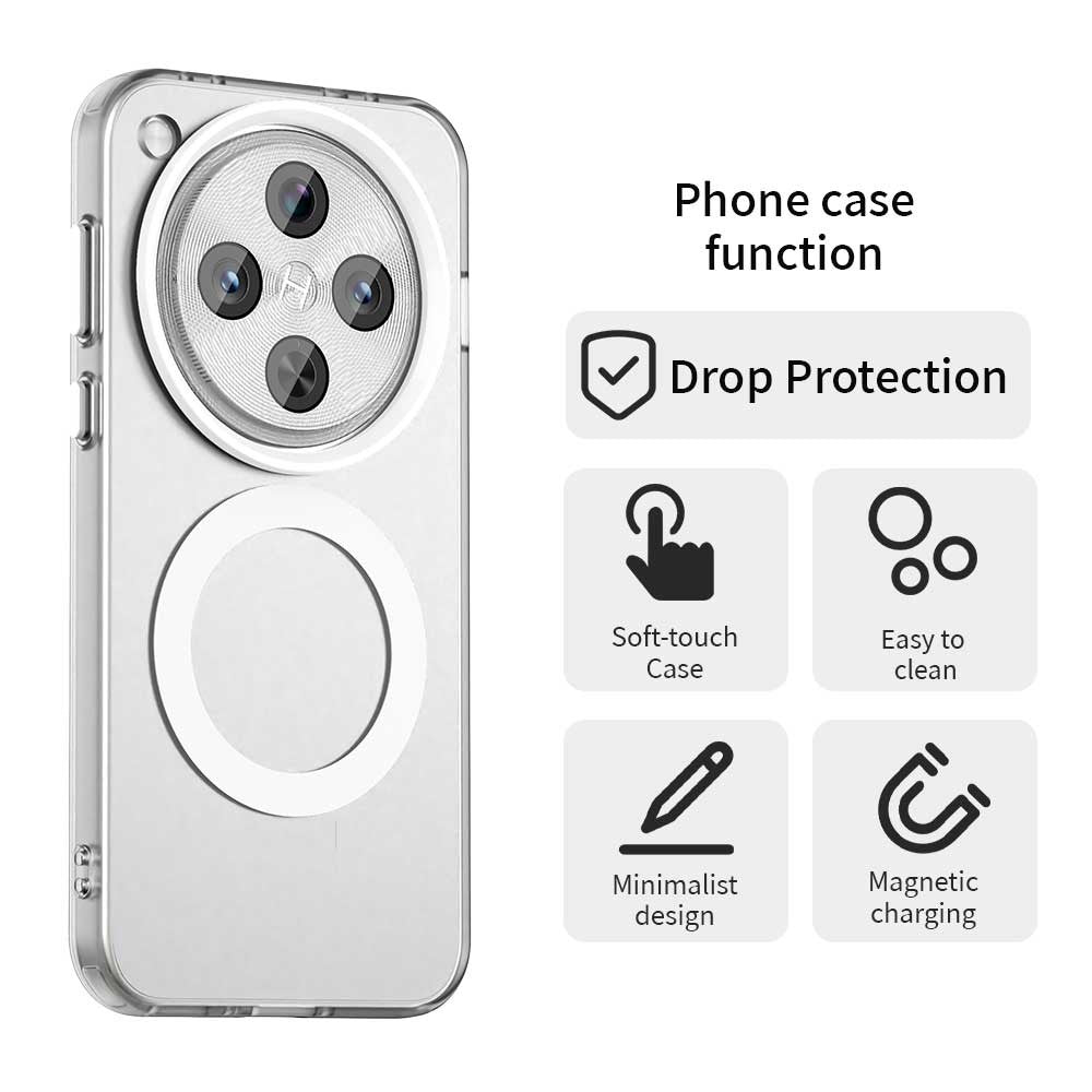 For Oppo Find X8 5G Magnetic Case PC+TPU+PET Anti-Drop Phone Cover
