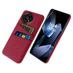 Til OnePlus 13 Cover Stof + Hårdt PC Telefoncover med Dobbelt Kortplads
