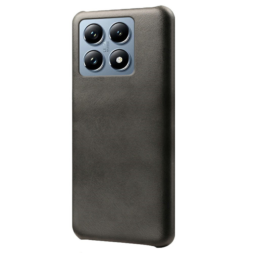 For Xiaomi 14T Pro Case Calf Texture PU Leather Hard PC Protective Phone Cover