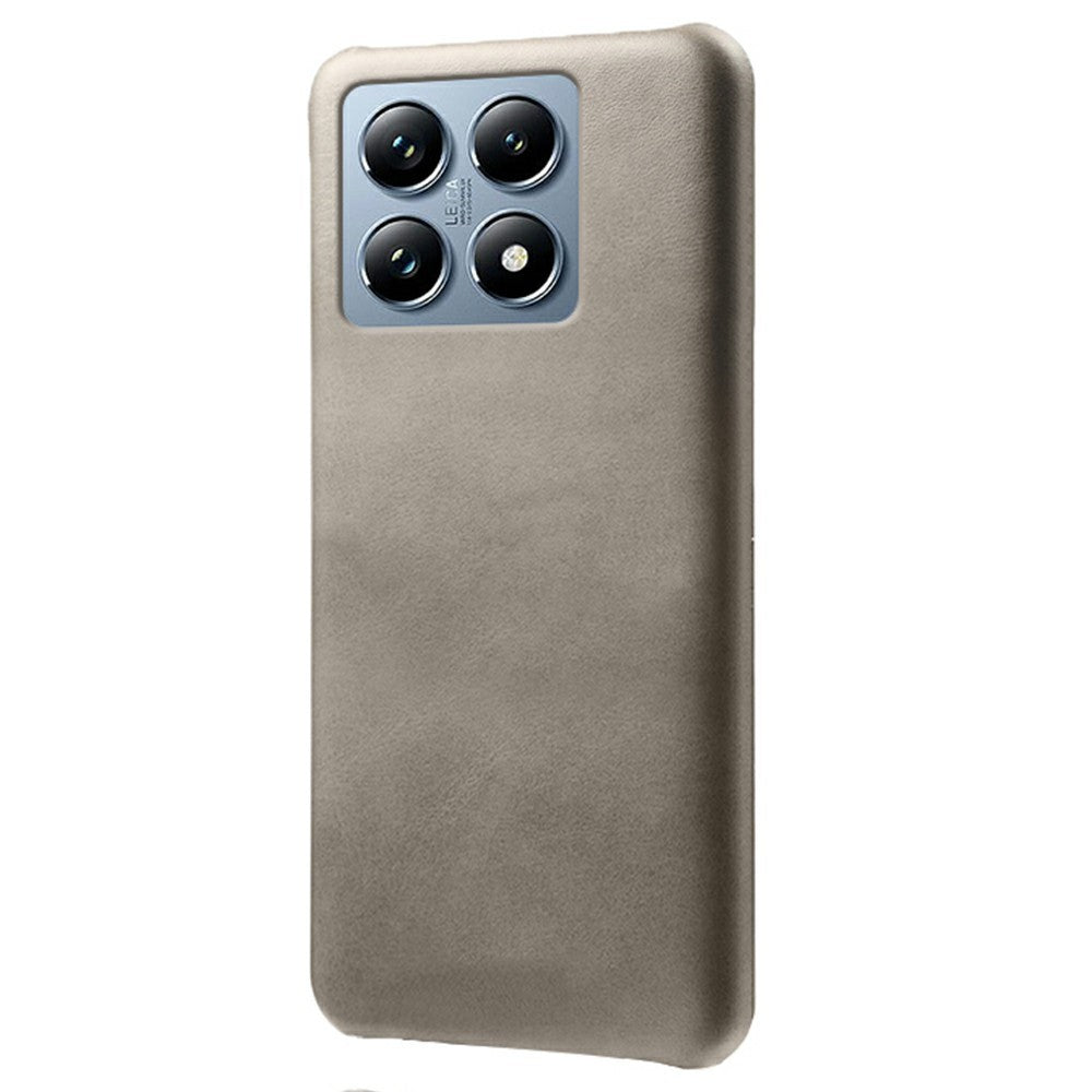 For Xiaomi 14T Pro Case Calf Texture PU Leather Hard PC Protective Phone Cover