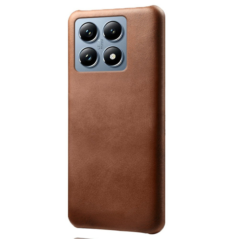 For Xiaomi 14T Pro Case Calf Texture PU Leather Hard PC Protective Phone Cover