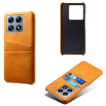 For Xiaomi 14T Pro Case Dual Card Slots PU Leather + Hard PC Phone Cover