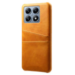 For Xiaomi 14T Pro Case Dual Card Slots PU Leather + Hard PC Phone Cover