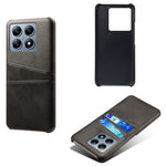 For Xiaomi 14T Pro Case Dual Card Slots PU Leather + Hard PC Phone Cover
