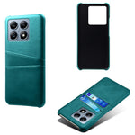 For Xiaomi 14T Pro Case Dual Card Slots PU Leather + Hard PC Phone Cover
