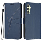 YX0090 For Samsung Galaxy A24 5G Case Triangle Imprint Leather Phone Cover with Lanyard