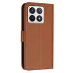 YX0090 For Xiaomi 14T Case Triangle Imprint Leather Phone Cover with Lanyard