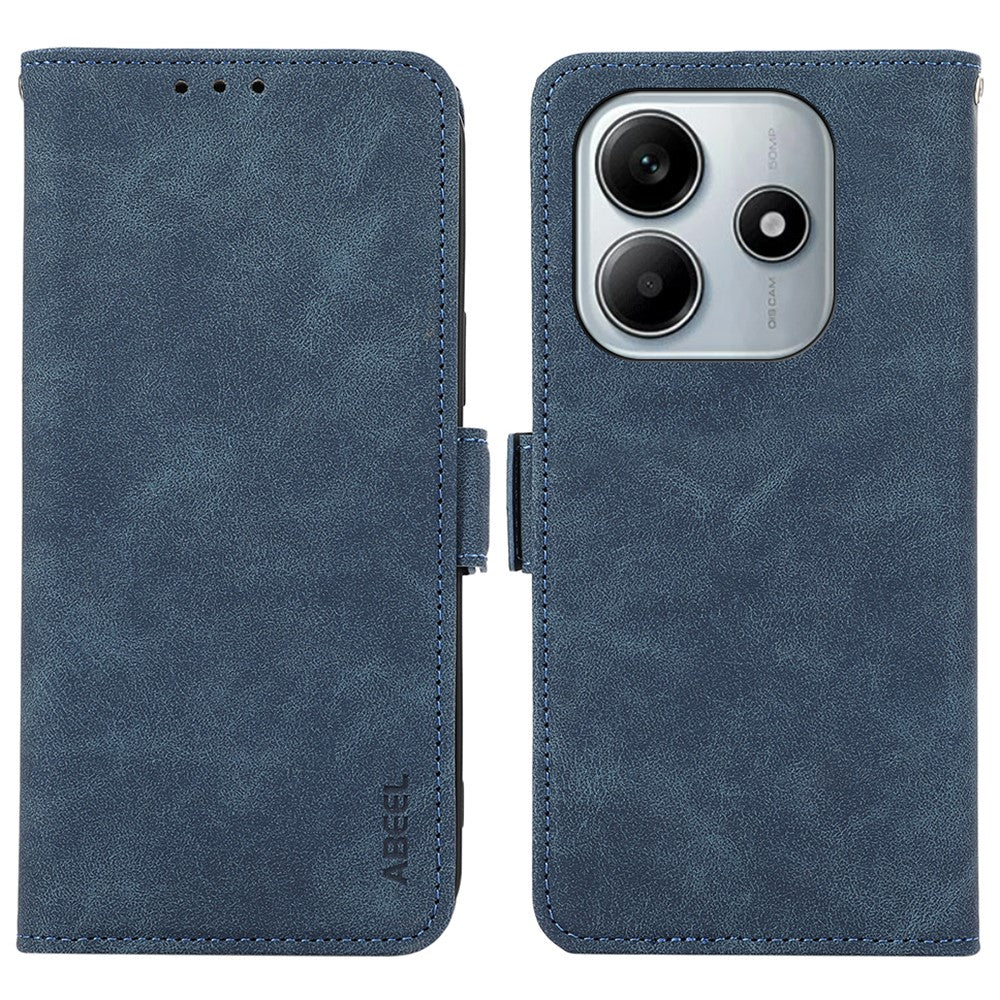 ABEEL For Xiaomi Redmi Note 14 4G (163.25mm) Case PU Leather Folio Stand View RFID Blocking Phone Cover