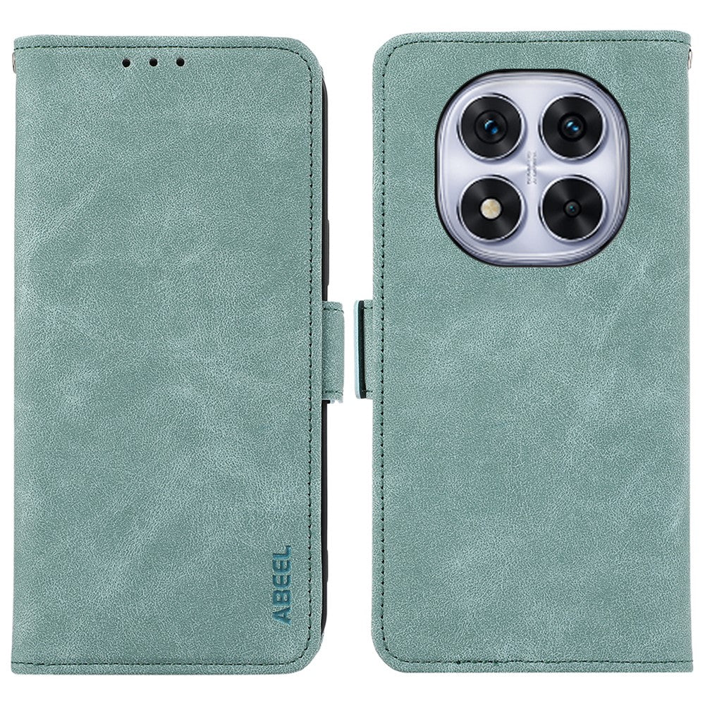 ABEEL For Xiaomi Redmi Note 14 Pro 4G Case PU Leather Folio Stand View RFID Blocking Phone Cover