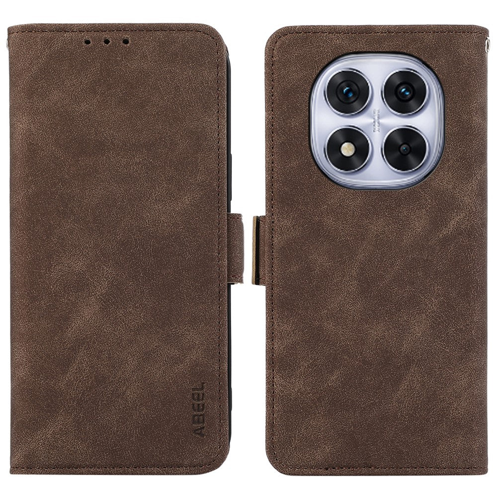 ABEEL For Xiaomi Redmi Note 14 Pro 4G Case PU Leather Folio Stand View RFID Blocking Phone Cover