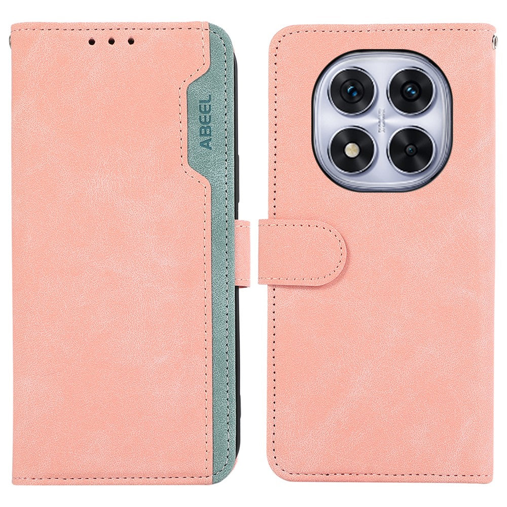 ABEEL For Xiaomi Redmi Note 14 Pro 4G Case Color Splicing Leather RFID Blocking Phone Cover