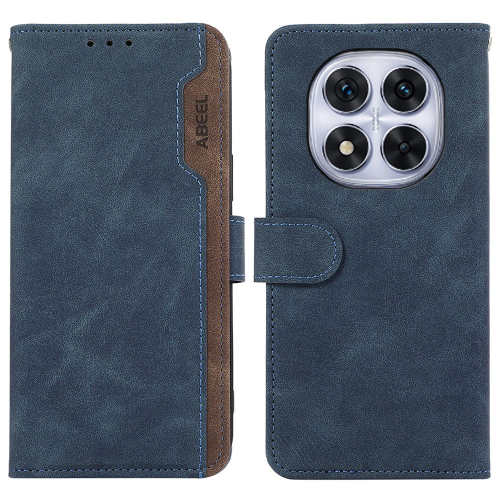 ABEEL For Xiaomi Redmi Note 14 Pro 4G Case Color Splicing Leather RFID Blocking Phone Cover