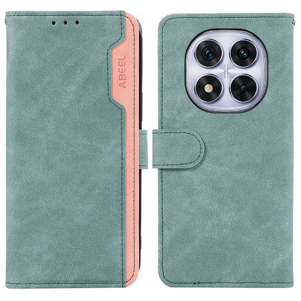 ABEEL For Xiaomi Redmi Note 14 Pro 4G Case Color Splicing Leather RFID Blocking Phone Cover