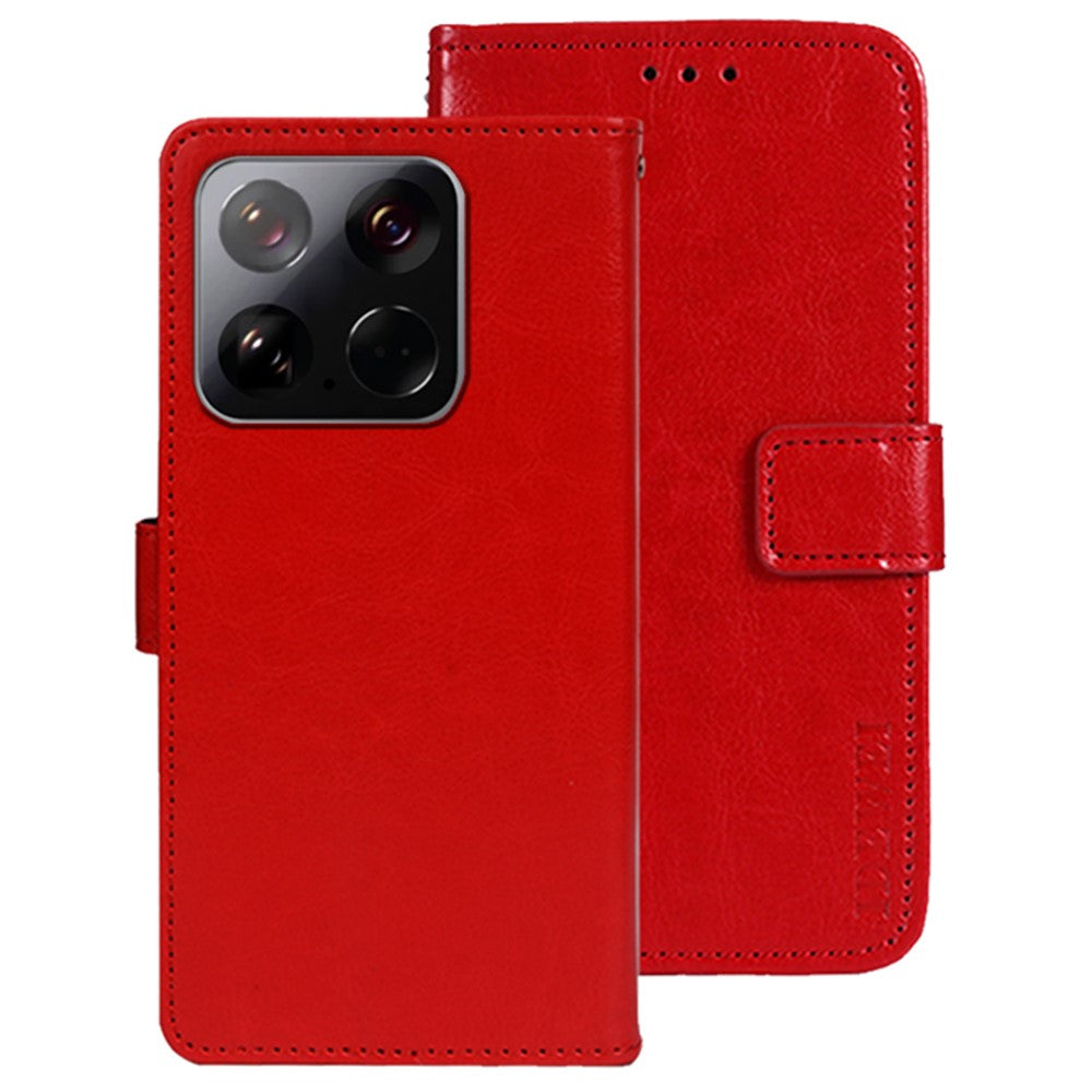 IDEWEI For Xiaomi 15 Stand Case Crazy Horse Texture Leather Phone Cover