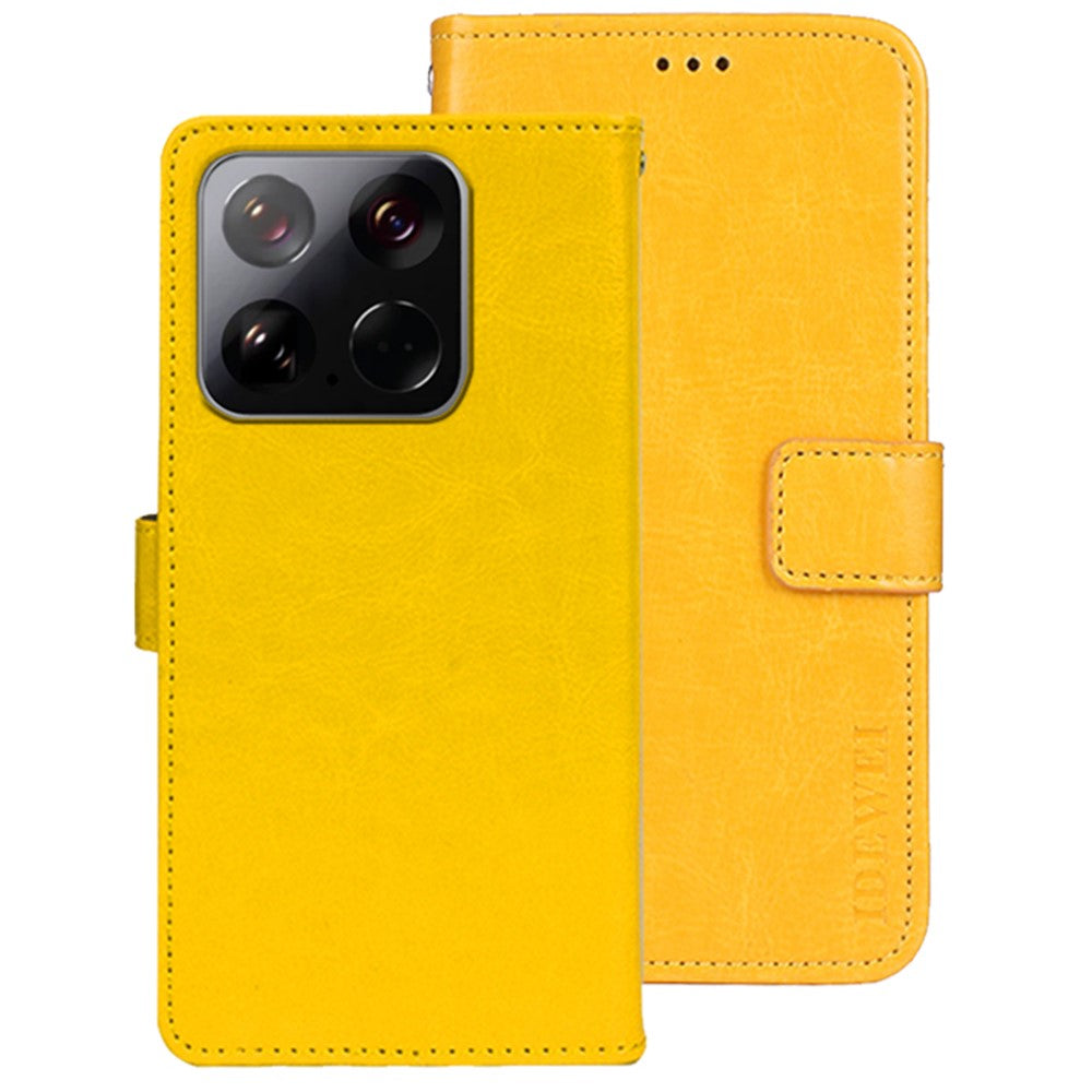 IDEWEI For Xiaomi 15 Stand Case Crazy Horse Texture Leather Phone Cover