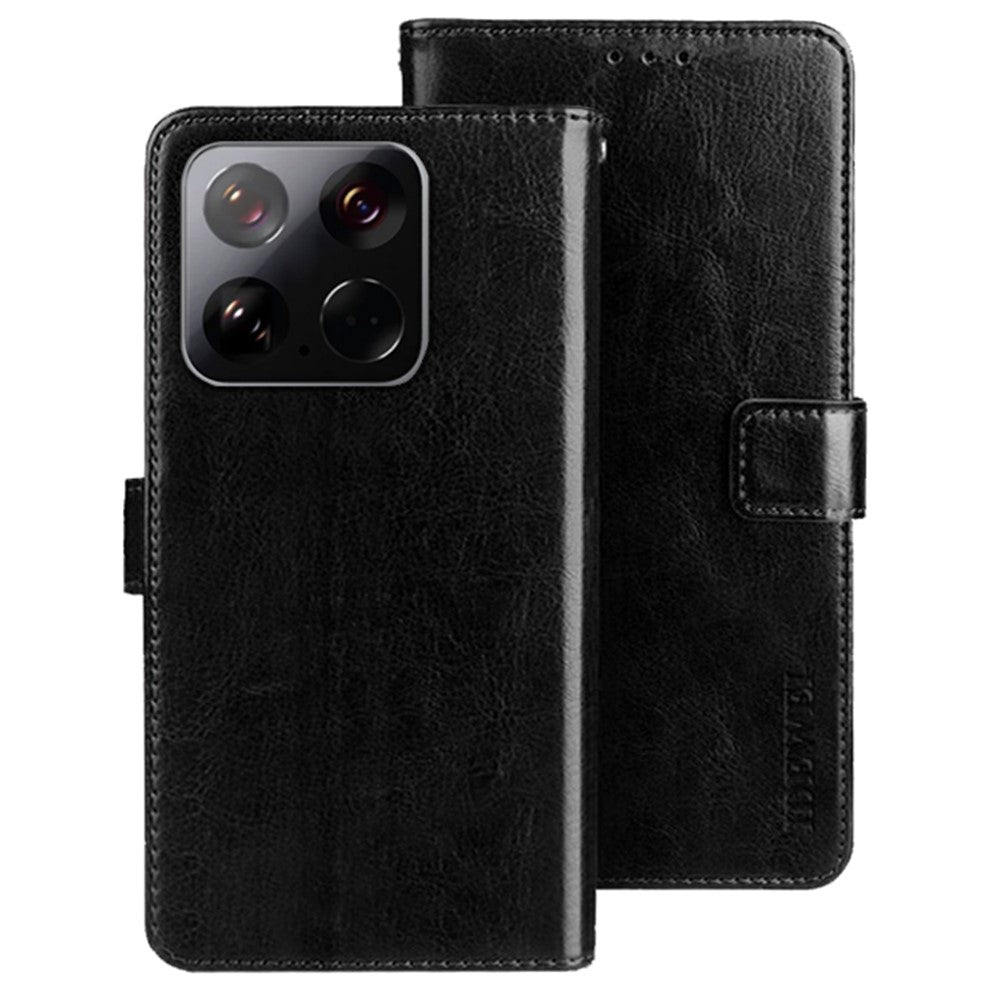 IDEWEI For Xiaomi 15 Stand Case Crazy Horse Texture Leather Phone Cover