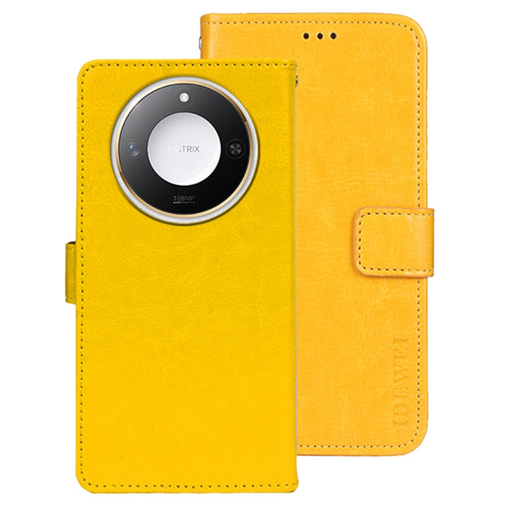 IDEWEI For Honor X60 5G Stand Case Crazy Horse Texture Leather Phone Cover