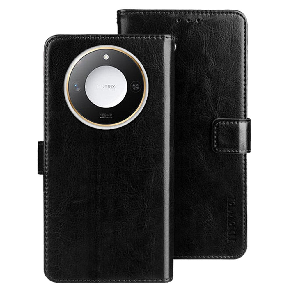 IDEWEI For Honor X60 5G Stand Case Crazy Horse Texture Leather Phone Cover