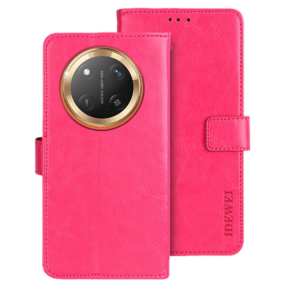 IDEWEI For Honor Magic7 Lite 5G / X9c 5G / X60 Pro 5G Stand Case Crazy Horse Texture Leather Phone Cover