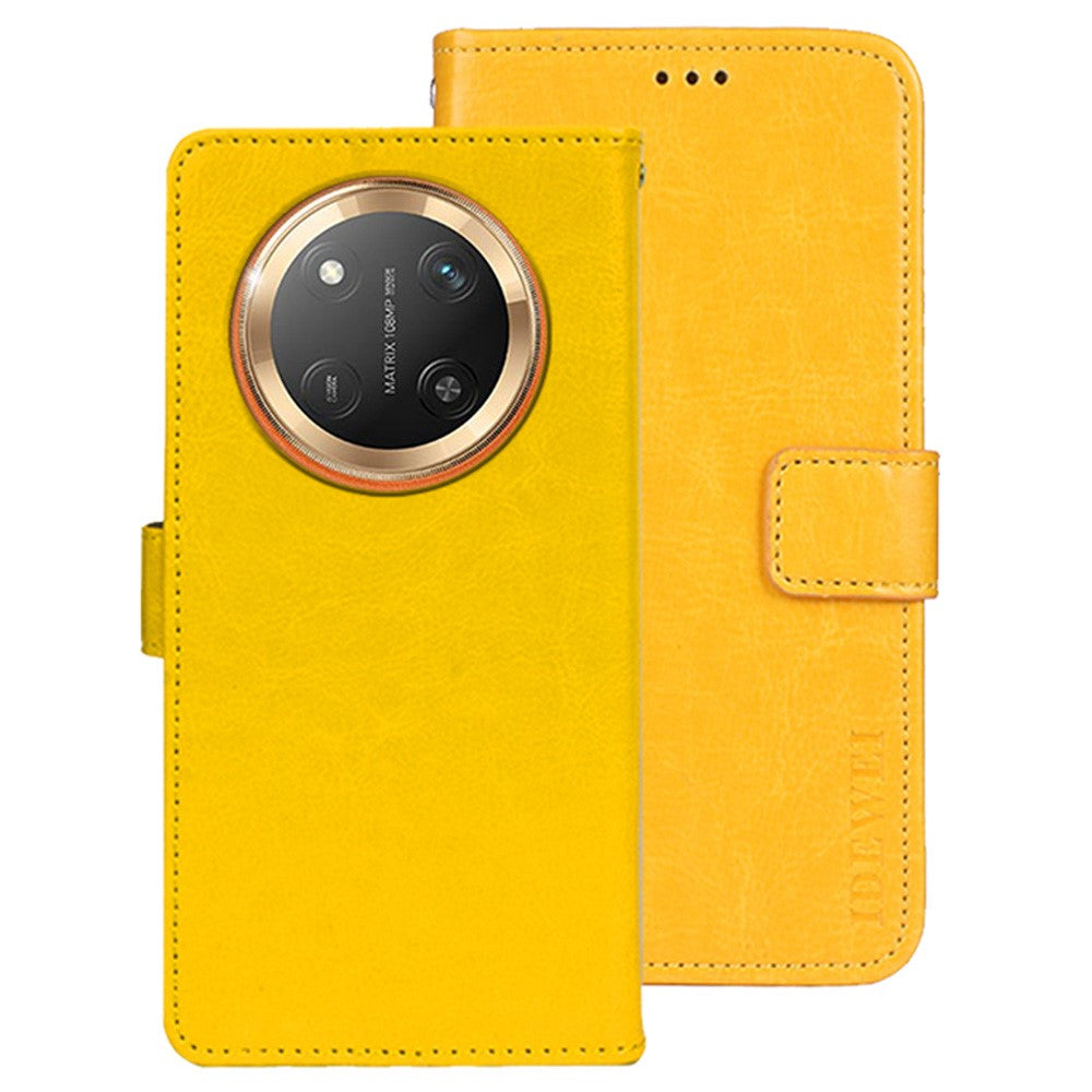 IDEWEI For Honor Magic7 Lite 5G / X9c 5G / X60 Pro 5G Stand Case Crazy Horse Texture Leather Phone Cover