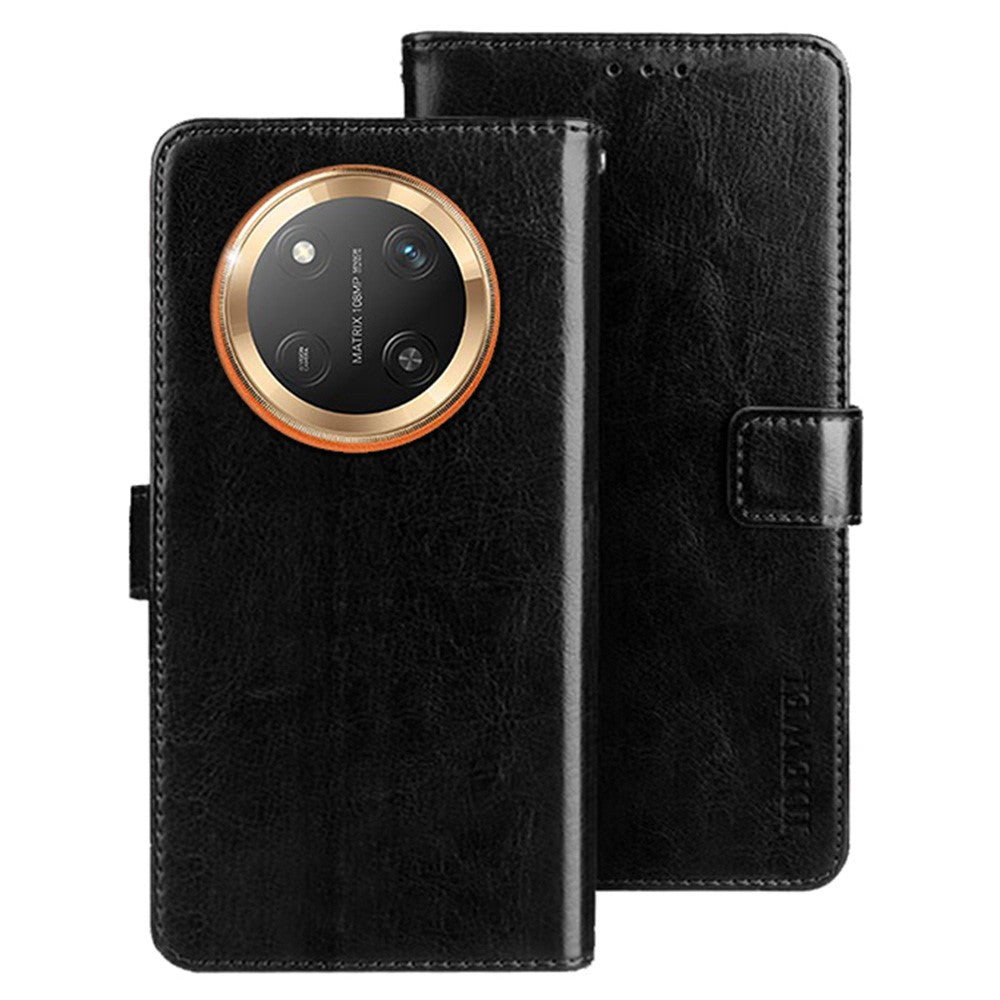IDEWEI For Honor Magic7 Lite 5G / X9c 5G / X60 Pro 5G Stand Case Crazy Horse Texture Leather Phone Cover