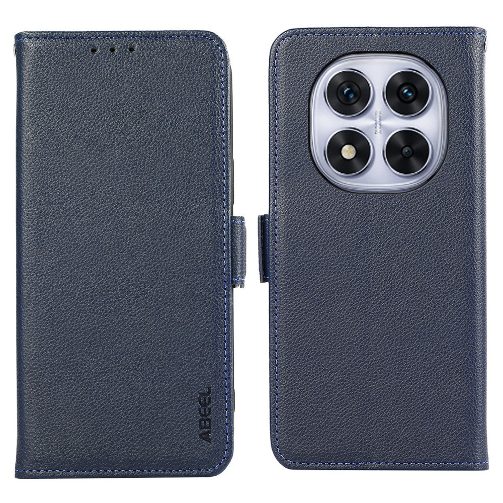 ABEEL For Xiaomi Redmi Note 14 Pro 4G Case Litchi Texture Leather RFID Blocking Phone Cover