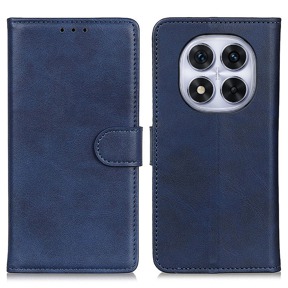 Xiaomi Redmi Note 14 Pro 4G stativplånboksfodral med kohudtextur i läder, mobilfodral