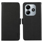 ABEEL For Xiaomi Redmi Note 14 4G (163.25mm) Case Litchi Texture Leather RFID Blocking Phone Cover