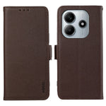 ABEEL For Xiaomi Redmi Note 14 4G (163.25mm) Case Litchi Texture Leather RFID Blocking Phone Cover