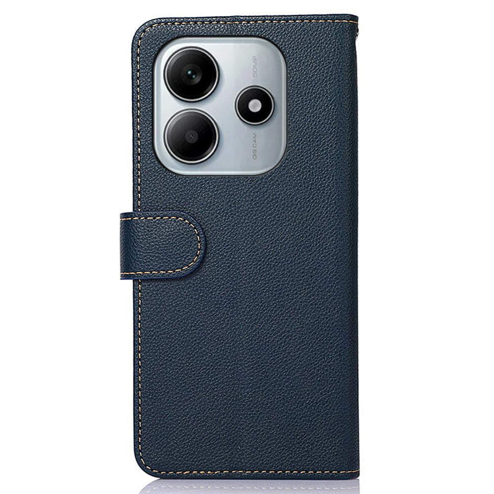 KHAZNEH For Xiaomi Redmi Note 14 4G (163.25mm) Case RFID Blocking Wallet PU Leather Phone Cover
