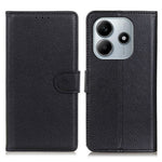 For Xiaomi Redmi Note 14 4G (163.25mm) Wallet Case PU Leather Phone Cover Litchi Texture