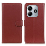 For Xiaomi Redmi Note 14 4G (163.25mm) Wallet Case PU Leather Phone Cover Litchi Texture