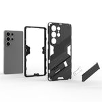 Samsung Galaxy S25 Ultra-skal PC+TPU stötsäkert mobilskal med stöd