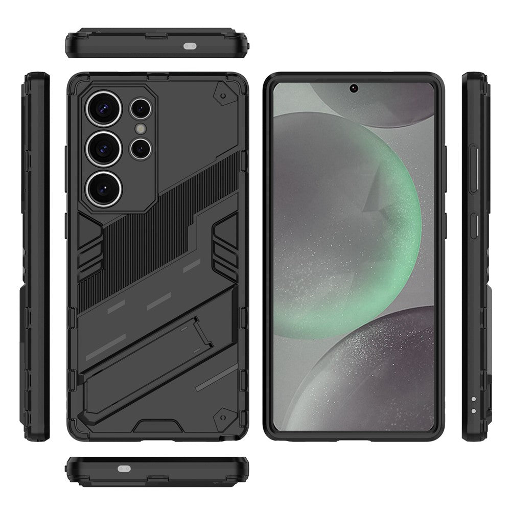 Samsung Galaxy S25 Ultra-skal PC+TPU stötsäkert mobilskal med stöd