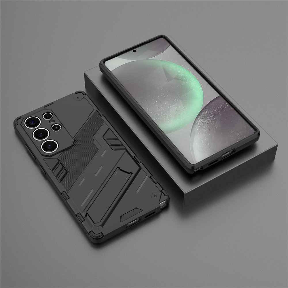 Samsung Galaxy S25 Ultra-skal PC+TPU stötsäkert mobilskal med stöd