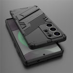 Samsung Galaxy S25 Ultra-skal PC+TPU stötsäkert mobilskal med stöd